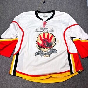 Five Finger Death Punch Hockey Jersey Mens XL White Red Heavy Metal Band Merch